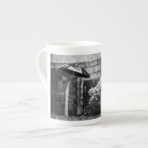 up against the rain bone china mug