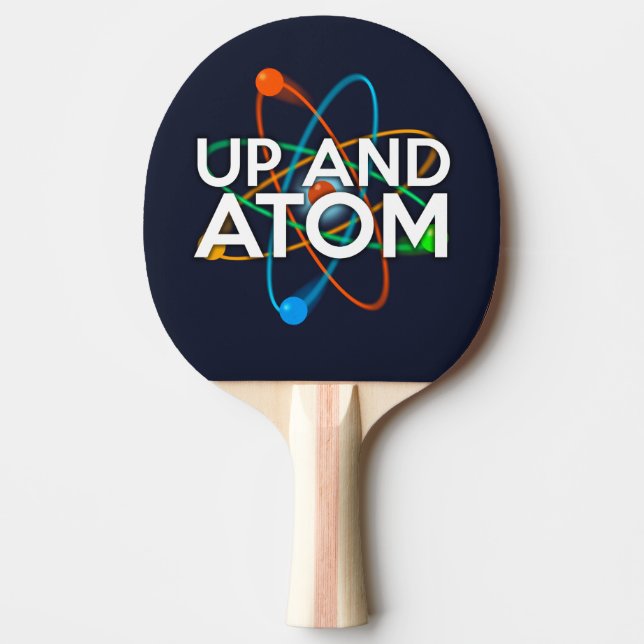 UP AND ATOM Fun Science Ping Pong Paddle (Front)