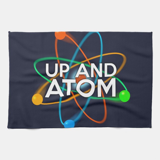 UP AND ATOM Science Tea Towel (Horizontal)