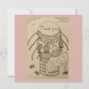 Up and Away in a Hot Air Balloon Thank You Card