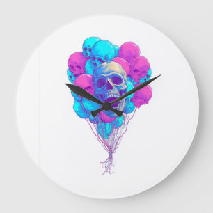 Up and Bone � Funny Floating Skull Large Clock