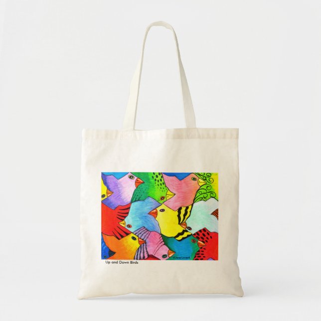 Up and Down Birds Tote Bag (Front)