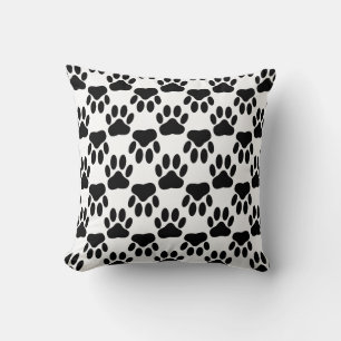 Up And Down Dog Paw Prints Cushion