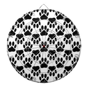 Up And Down Dog Paw Prints Dartboard
