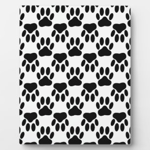 Up And Down Dog Paw Prints Plaque