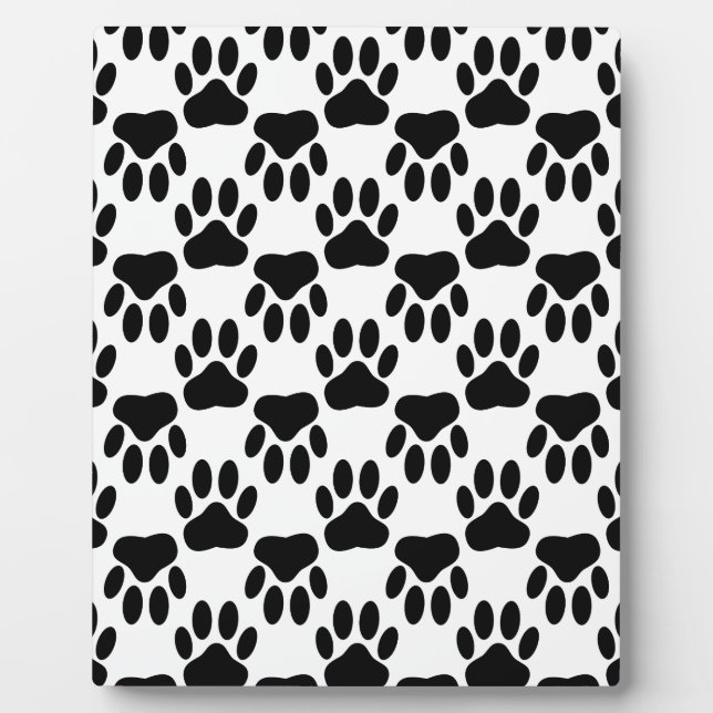 Up And Down Dog Paw Prints Plaque (Front)