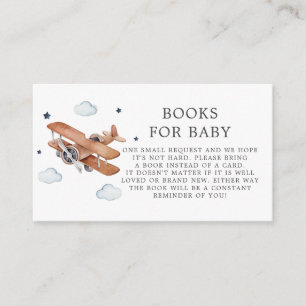 Up & Away Watercolor Aeroplane Books For Baby Enclosure Card
