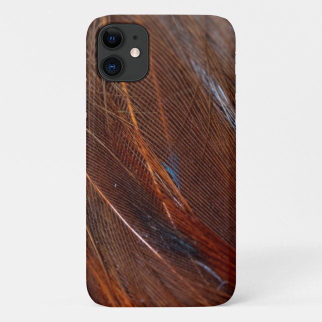 Up Close Detail of Colourful Peacock Feather Case-Mate iPhone Case (Back)