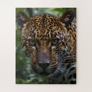 Up Cose Is A Jaguar Stalking In The Forest, Jigsaw Puzzle