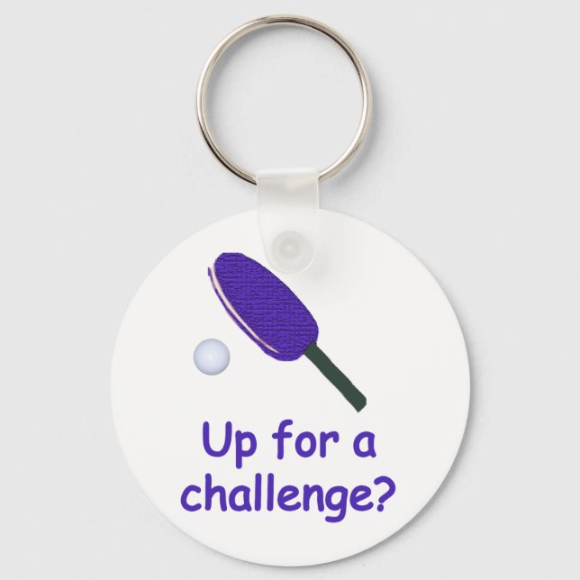 Up For Challenge Ping Pong Key Ring (Front)