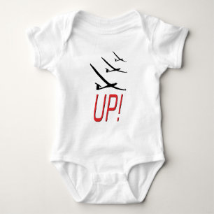UP !  Glider Sailplane Baby Bodysuit