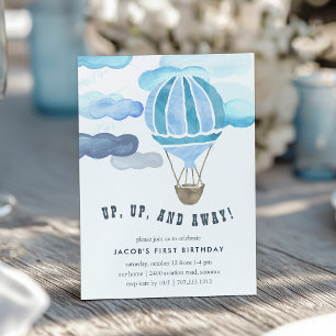 Up in the Air Kids Birthday Party Invite