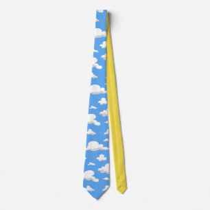 Up in the Cartoon Clouds Whimsical Tie