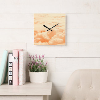 Up in the Dreamy Clouds 7 Square Wall Clock