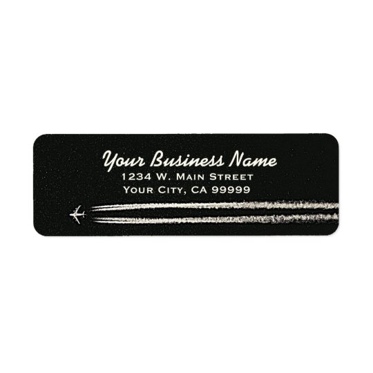 Up in the Sky/High Altitude Aeroplane Contrail Return Address Label