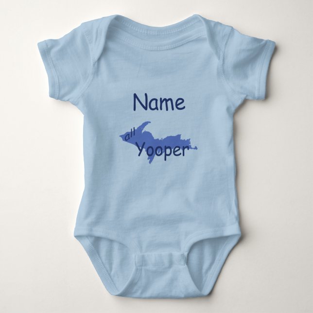 UP Michigan All Yooper Boy Custom Infant Creeper (Front)