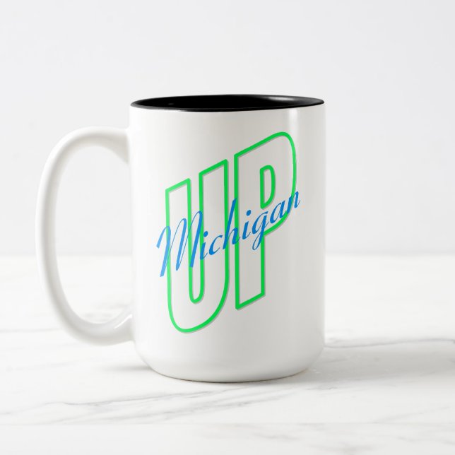 UP Michigan Two-Tone Coffee Mug (Left)