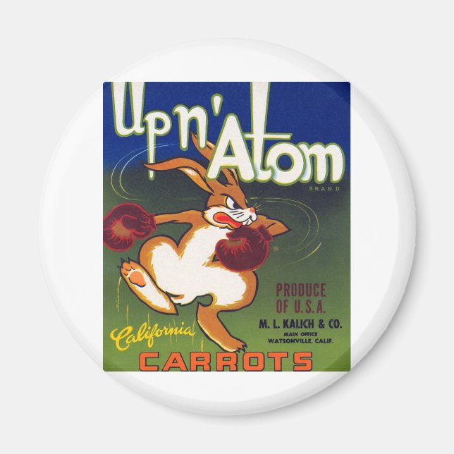 Up n' Atom California Carrots Magnet (Front)