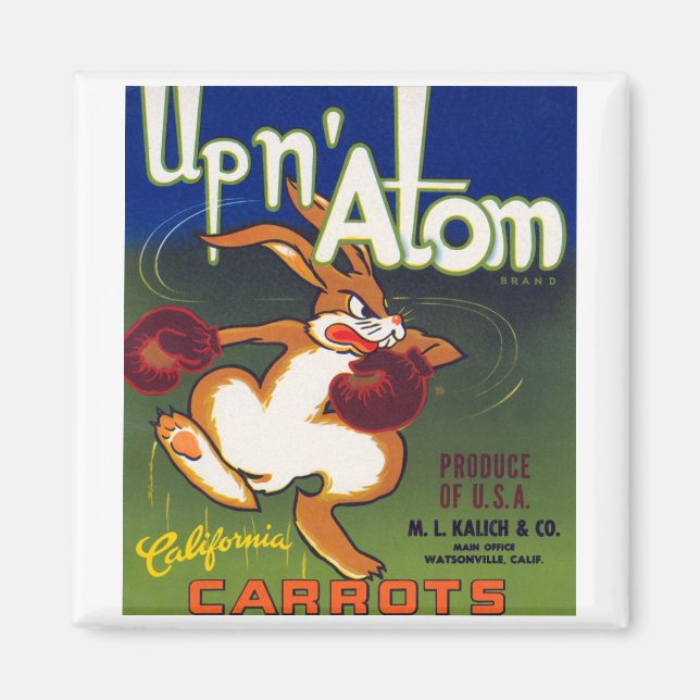Up n' Atom California Carrots Magnet (Front)