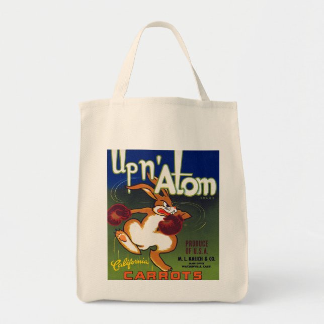 Up n' Atom California Carrots Tote Bag (Front)