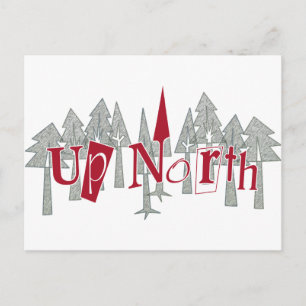 Up North and Trees Postcard