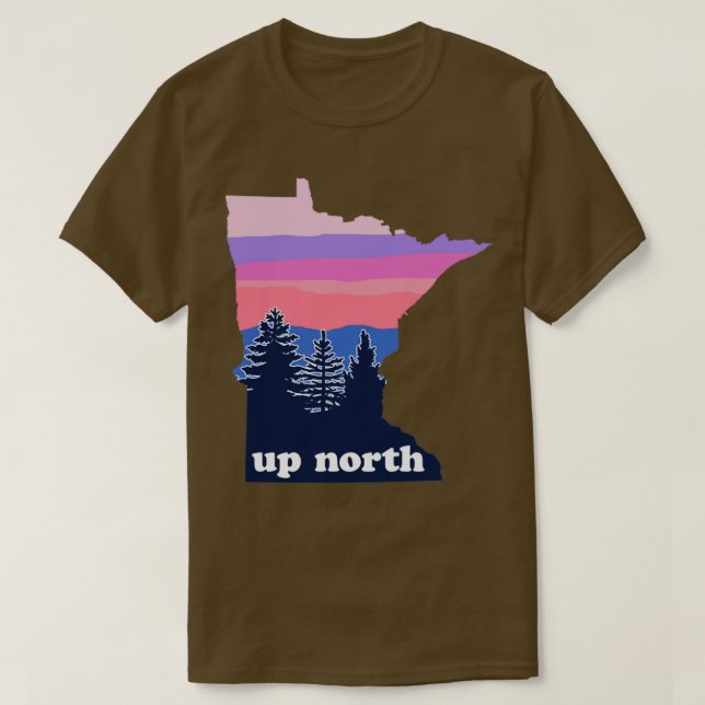 Up North Minnesota Blush Sunset  T-Shirt (Design Front)