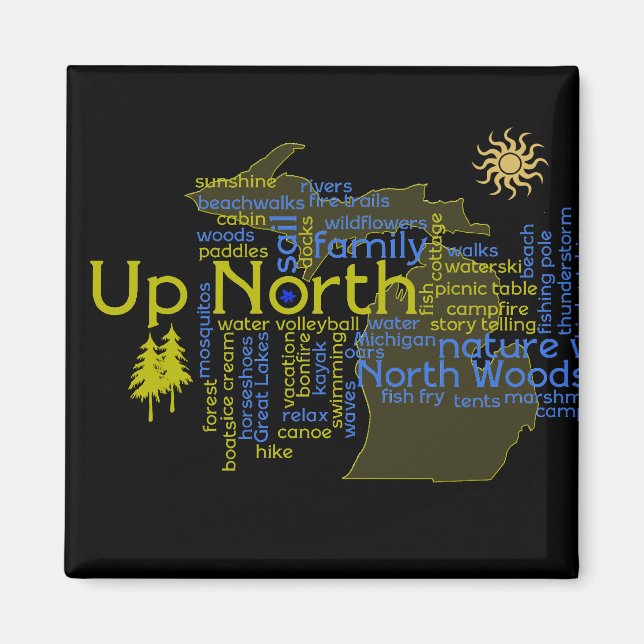 Up North - more Michigan Magnet (Front)