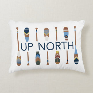 Up North Painted Paddle Throw Pillow