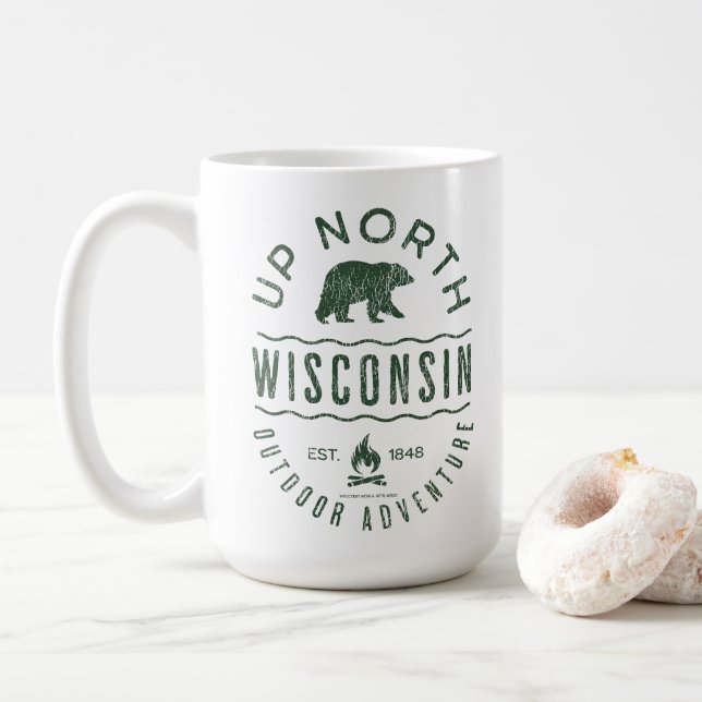 Up North Wisconsin Coffee Mug (With Donut)