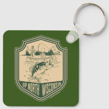 Up North Wisconsin Fishing Badge