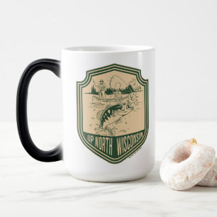 Up North Wisconsin Fishing Badge Magic Mug