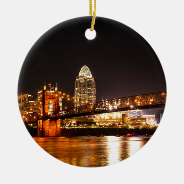 Up River Ceramic Tree Decoration (Front)