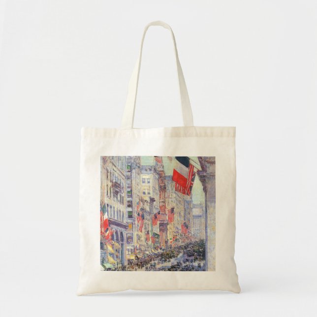 Up the Avenue from 34th Street by Childe Hassam Tote Bag (Front)