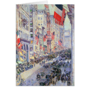 Up the Avenue from 34th Street, May 1917 by Hassam