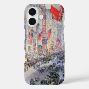 Up the Avenue from 34th Street, May 1917 by Hassam iPhone 16 Case
