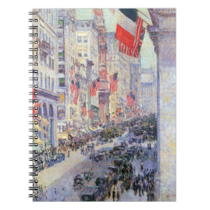 Up the Avenue from 34th Street, May 1917 by Hassam Notebook
