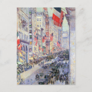 Up the Avenue from 34th Street, May 1917 by Hassam Postcard
