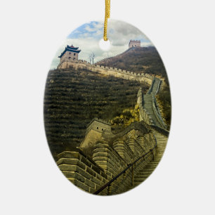 Up the Great Wall Ceramic Ornament