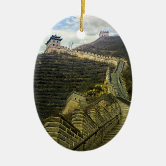 Up the Great Wall Ceramic Ornament