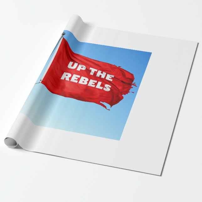 Up the Rebels themed Wrapping paper (Unrolled)