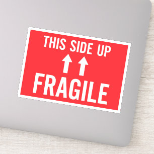 Up This Side Fragile Shipping Label