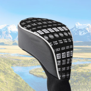 Up to 12 Different Logos or Uploaded Images Golf Head Cover