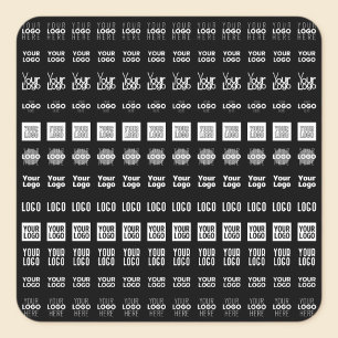 Up to 12 Different Logos or Uploaded Images Square Sticker
