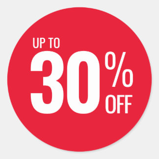Up to 30% OFF (Thirty) Sale Small Business Retail Classic Round Sticker