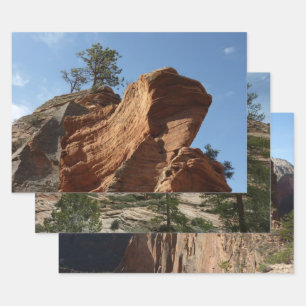 Up to Angels Landing in Zion National Park Wrapping Paper Sheet
