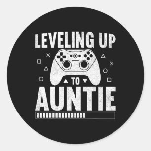 Up To Auntie Video Game Ba Classic Round Sticker