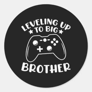 Up To Big Brother Video Game Controller Gamer Classic Round Sticker