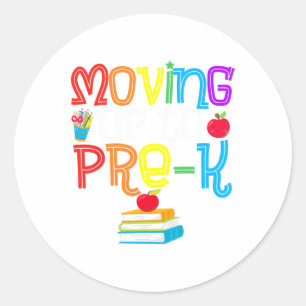 Up To Pre-k Teacher Student Kid Graduation Classic Round Sticker