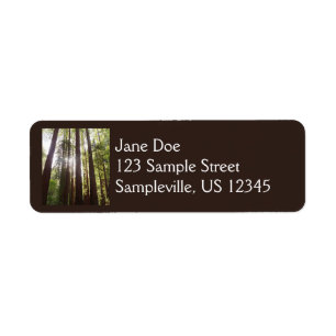 Up to Redwoods in the Morning Return Address Label