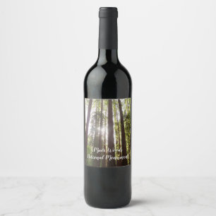 Up to Redwoods in the Morning Wine Label